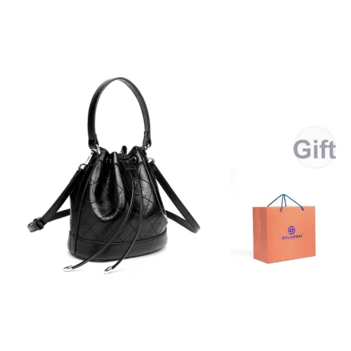 GELANDAI Коровья кожа Женская сумка сумка через плечо сумка через плечо Женская Черная