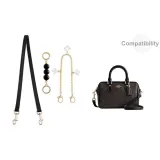 [Комплект из 3 предметов] Черный Золото - Плечевой ремень + Удлинительная цепь + Декоративная цепь