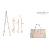 [Мел белый Набор из трех предметов] Цепь-удлинитель 15 см + Декоративная цепочка 26,5 см + Подмышечный плечевой ремень 66 см