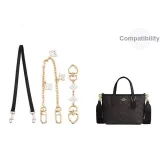 [Черный Золотой Комплект из трех предметов] Удлинительная цепь 15 см, застежка в форме сердца + декоративная цепь 30 см + подмышечный плечевой ремень 66 см