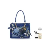 Темно-синий, бабочка