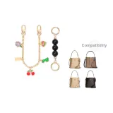 [Золотистый] Черный жемчуг + Многоэлементная декоративная цепь, 30 см