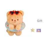 Светло-синий надувной круг (Включает заколку для волос в виде звезды + поздравительную открытку)