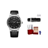 Ночной светящийся стиль - серебристый черный ремень [импортный механизм]