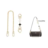 Золотистый Черный Белый Четырехлистный Клевер Удлинитель Цепь + Декоративная Цепь