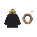 Чёрный + меховой воротник