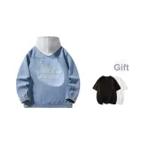 Синий с капюшоном - K708 (в комплекте с футболкой)