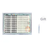 На камеру Черные Персиковые Клеевые ресницы (160 кластеров) с бесплатными пинцетами