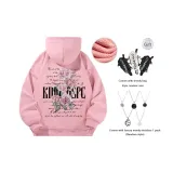 Розовый, утолщенный и с флисовой подкладкой (в комплекте с сумкой через плечо + ожерельем)