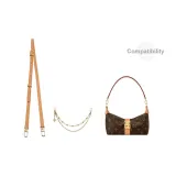 [Crossbody Комплект из 2 предметов] 1,5 Широкая лямка + Жемчужная декоративная цепь