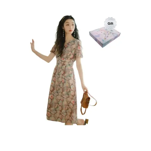 ANNECHEN Короткое платье с короткими рукавами женское