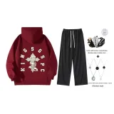 Красный комплект (с модным ожерельем + сумка через плечо)