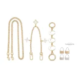 Белый лунный удлинитель цепи + декоративная цепь с четырехлистным клевером + длинная цепь 90 см