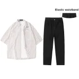 Set (верхний Апельсин + нижний Черный) (эластичный обхват талии)