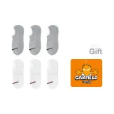 6 пар (Светло-серый 3, Белый 3)