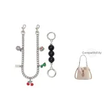 [Silver] Черный жемчуг + Многоэлементная декоративная цепь 45 см