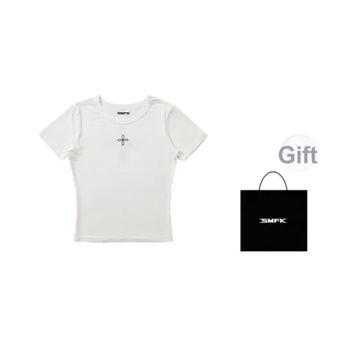 SMFK Снежно-горный белый Сумка для покупок Женские T-рубашки