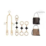 Черный Золотой Трехкомпонентный Комплект [Четырехлистный Клевер 15 см + Четырехлистный Клевер 4,5 см * 2 + Декоративная Цепь 40 см]