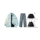 Комплект (Цветной Синий Топ + Средне-Синие Штаны) (Включает Свитшот)