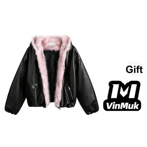 VINMUK Черный унисекс объемные куртки (пуфы)