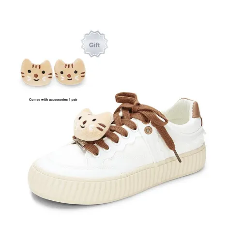 KARLIE KELLER Low-Top Canvas Shoes Brown Women's