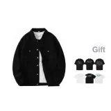 Black (В комплекте с 320 г, Бренд, 100% хлопок, тяжелые, футболки с короткими рукавами)