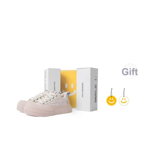 KILLWINNER 'Улыбка Жизнь' Коллекция Slip-resistant Low Top Скейтборд Кроссовки Unisex Beige