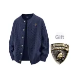 Темно-синий, синий (подарок, бренд, металл, логотип)