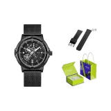 Классический черный - Сетчатая сумка [В комплекте с черной коробкой + Черным резиновым ремнем]