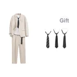 Комплекты одежды (Экрю Бизнес Костюм + Экрю Брюки к костюму) с бесплатным галстуком