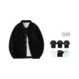 Black (В комплекте с 320 г, Бренд, 100% хлопок, тяжелые, футболки с короткими рукавами)