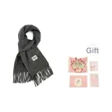 Темно-серый + Розовый поздравительная открытка + Конверт + Наклейка