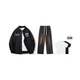 Комплект одежды (Черный топ + Черные джинсы) В комплекте с футболкой