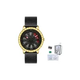 Сетчатая сумка черного и золотого цвета