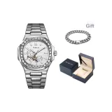 (Стальной) Белый циферблат [В комплекте с кубинским браслетом]