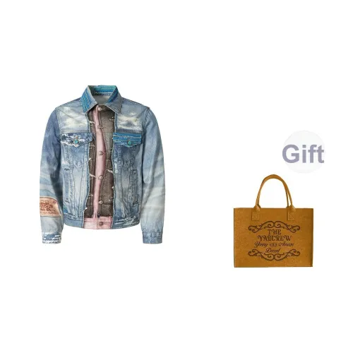 YADcrew Denim Jacket Unisex Blue YADcrew Деним Куртка Унисекс Синий