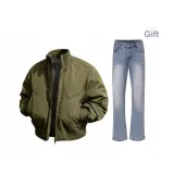 Армейский зеленый низ [С подарками, промытый синий, джинсы]