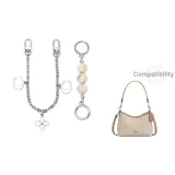 [Серебряный] Молочный Жемчужный+Лунный Декоративная Цепь 30 см