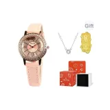 Розовый с золотой пластиной, оригинальная коробка (включает наклейку для телефона "Процветание" из 999 золота + ожерелье)