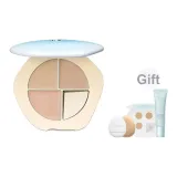 #02 Нефритовая пластина 5г + Розовый для губ + Палитра корректора с тестером + База для макияжа 5г #01