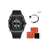 Черный циферблат, черный ремешок (оригинальная коробка) + бесплатный шнурок на браслет