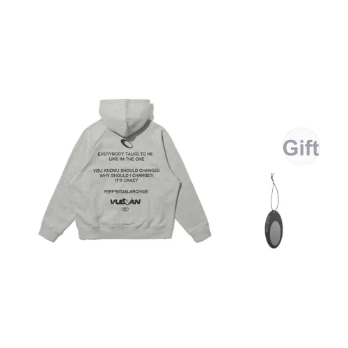 VULCAN STORE Однотонный флис с подкладкой унисекс худи
