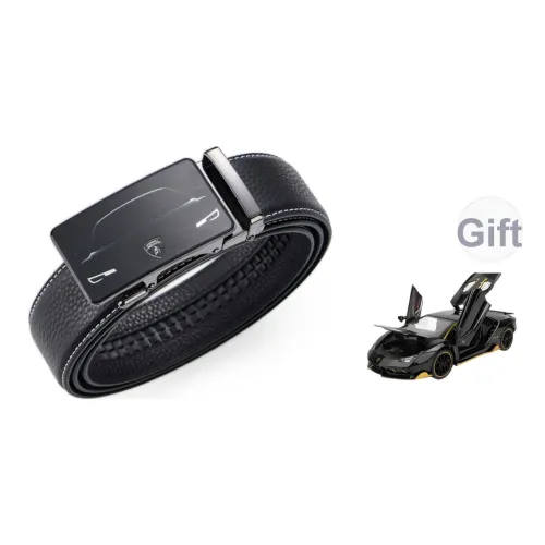 AUTOMOBILI LAMBORGHINI Ремни из коровьей кожи Мужской 3,5 см