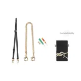 Парфюм Yves Saint Laurent Коробка Золотистый Черный Регулируемый ремешок 93-113 см + Золотистая декоративная цепочка 30 см [Включает модифицированный инструмент].