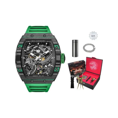 GEYA Автоматический механический механизм Мужские часы 51mm*46,5mm*16,1mm Скелет