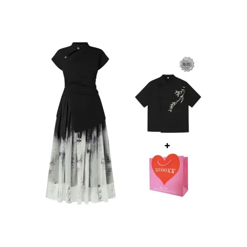 XIESHIXX Комплект с юбкой Женские Черный