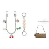 [Серебряный] Молочный Жемчужный+Многоэлементный Декоративная Цепь 30 см