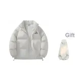 Ecru (90% пуховик) + двойная пуговица, белый и серый свитшот, стандартное издание