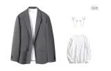 Gray (Включает брошь + белая футболка)