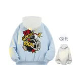 Светло-синий (1099 Теплый хлопковый пуховик, Бесплатно Белый Фотиния Серый Свитшот)